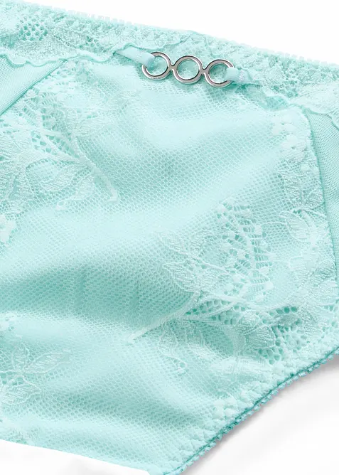 Truse med h&oslash;y midje og nydelige blonder, bonprix