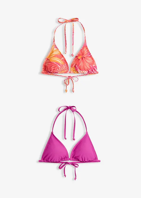 Triangel-bikinitopp (2-pack), bonprix