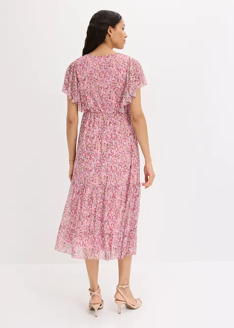 Midikjole i myk mesh, bonprix