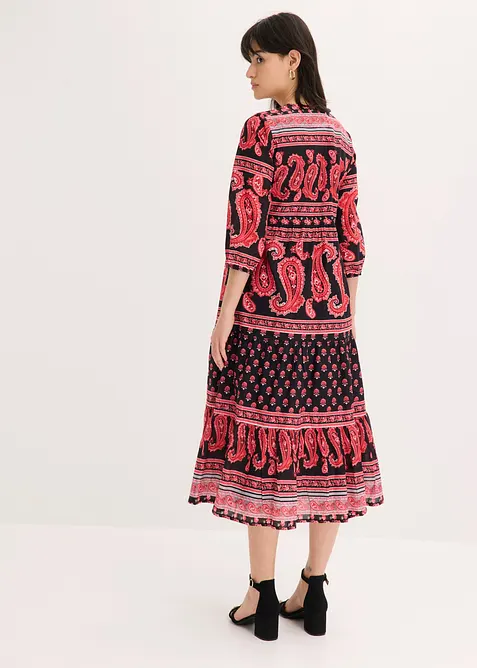 Midikjole i 100% bomull, bonprix