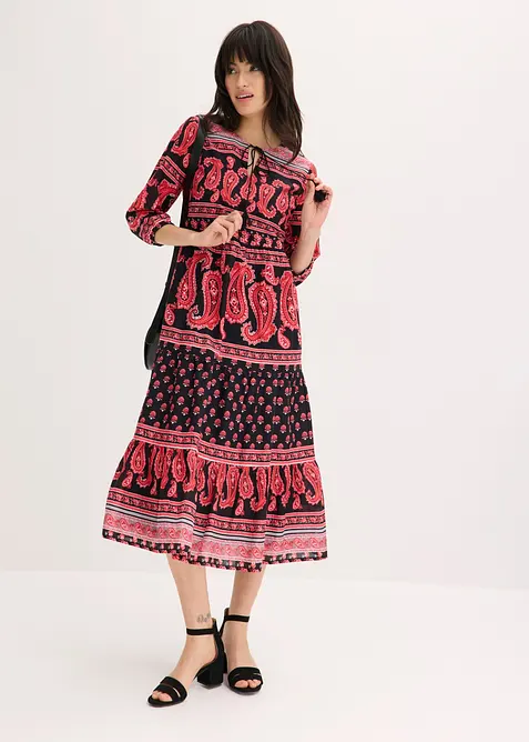 Midikjole i 100% bomull, bonprix