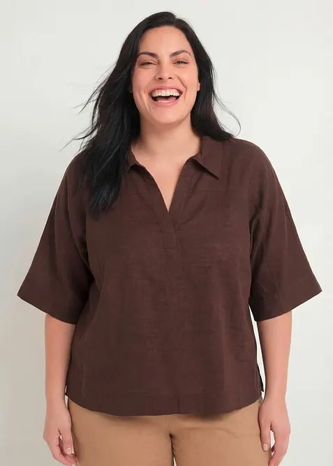 Bluse i 100% bomull, bonprix