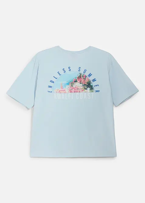 Loose Fit T-skjorte av 100% bomull med stort trykk p&aring; ryggen, bonprix