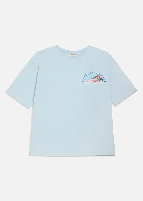 Loose Fit T-skjorte av 100% bomull med stort trykk p&aring; ryggen, bonprix