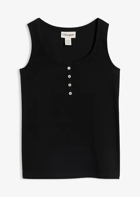 Hoftelang ribbet topp, bonprix