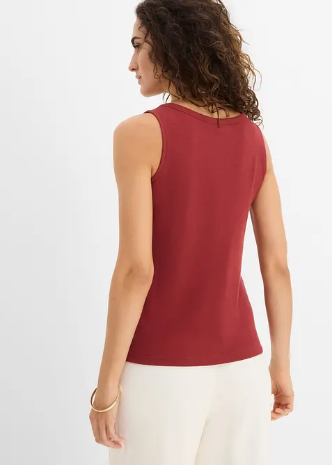 Hoftelang ribbet topp, bonprix