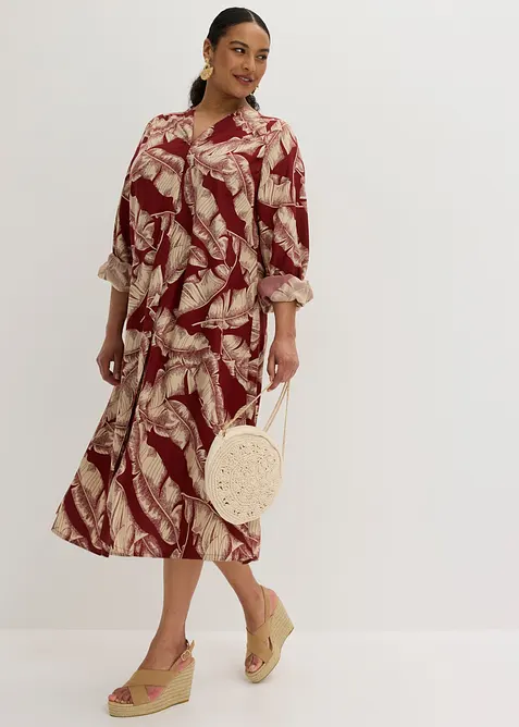 Kjole i kaftanstil og viskose med pent fall, bonprix