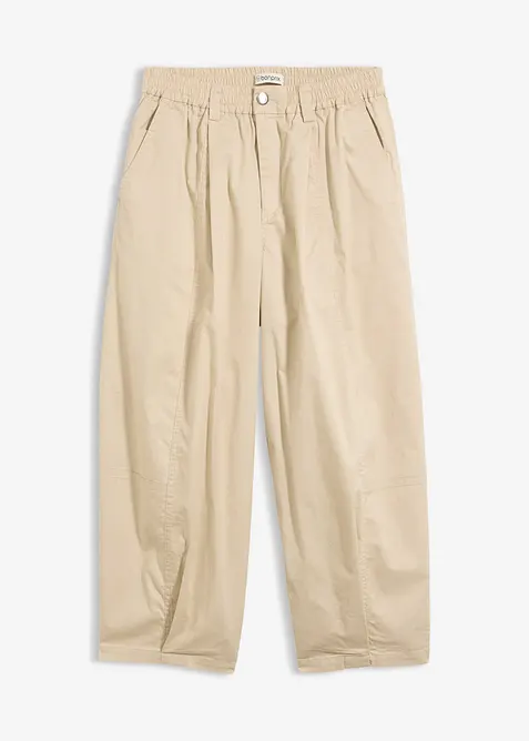 Barrel bukse i bomullsblanding, bonprix