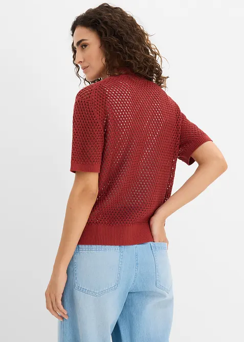 Cardigan med hullm&oslash;nster, bonprix