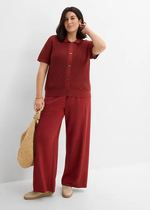 Cardigan med hullm&oslash;nster, bonprix