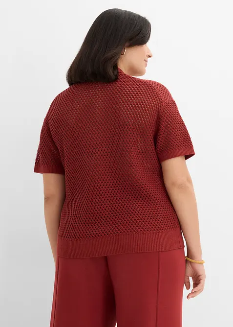 Cardigan med hullm&oslash;nster, bonprix