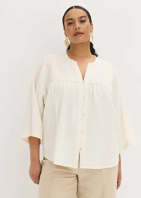 Bluse i viskoseblanding, bonprix