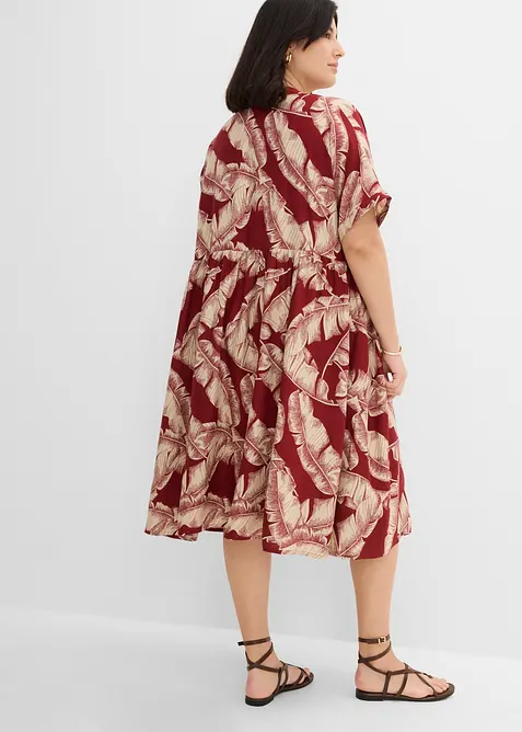 Midikjole i viskose med pent fall og kaftanstil, bonprix