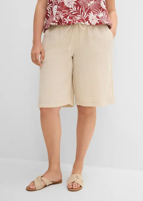 Pull on-bermudashorts i viskoseblanding, bonprix