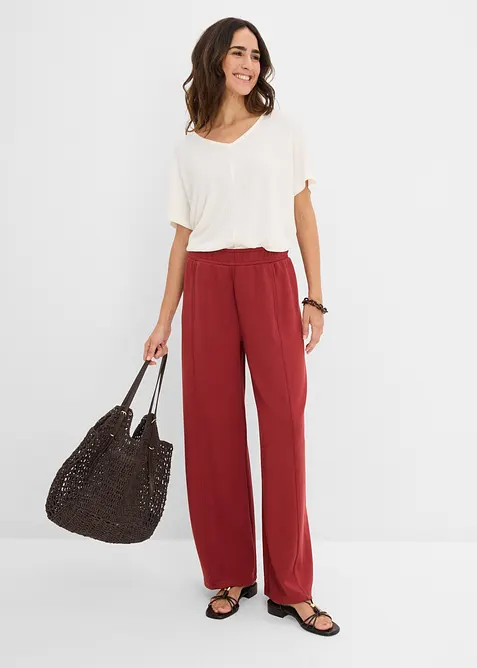 Vid bukse i scubamateriale, bonprix