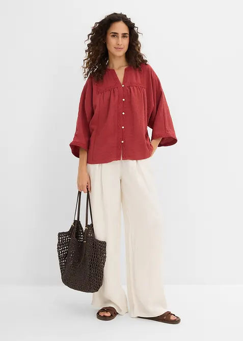 Bluse i viskoseblanding, bonprix