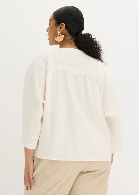 Bluse i viskoseblanding, bonprix