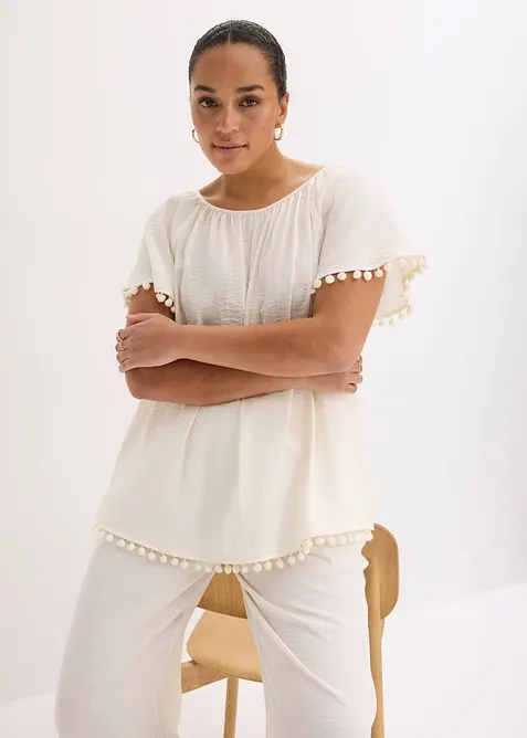 Bluse i myk viskoseblanding, bonprix