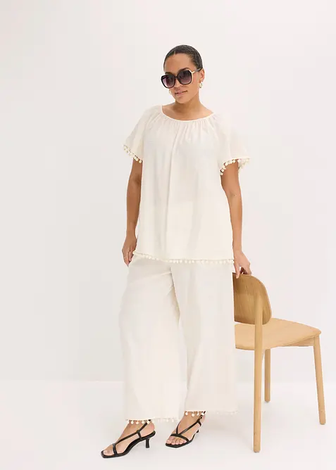 Bluse i myk viskoseblanding, bonprix