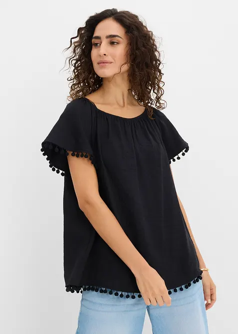 Bluse i myk viskoseblanding, bonprix