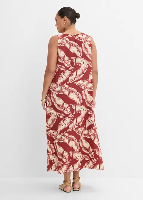 Vid kjole av viskosemiks med allover print, bonprix