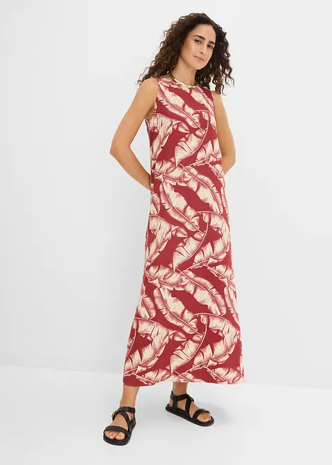 Vid kjole av viskosemiks med allover print, bonprix