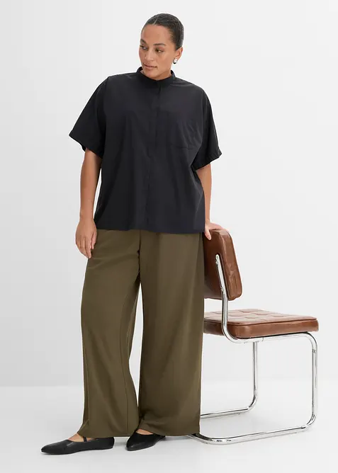 Kortermet bluse med holkeermer, bonprix