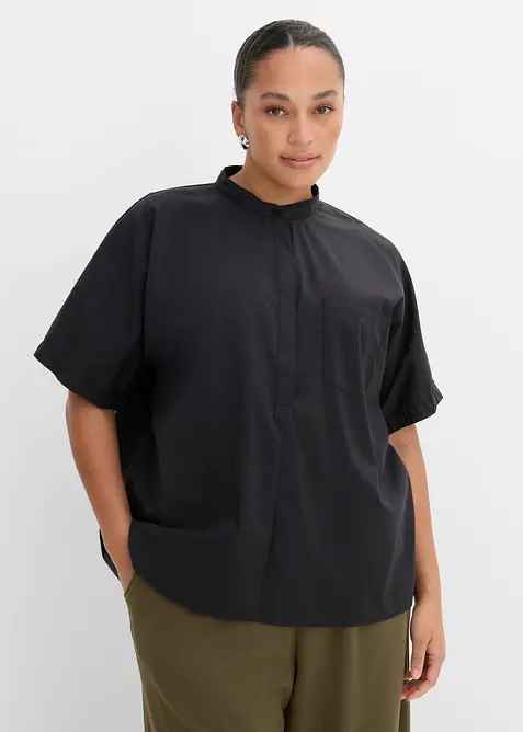 Kortermet bluse med holkeermer, bonprix