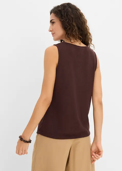 Strikket topp med perlepynt, bonprix