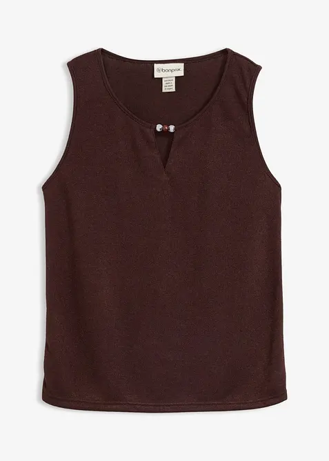 Strikket topp med perlepynt, bonprix