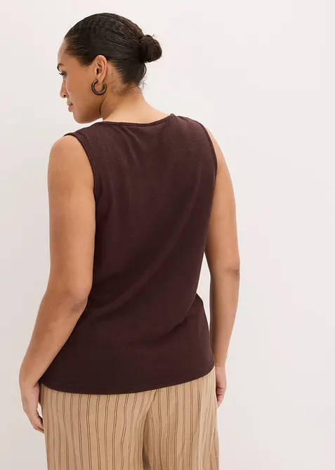 Strikket topp med perlepynt, bonprix