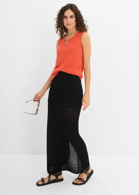 Maxiskj&oslash;rt med heklet blonde, bonprix