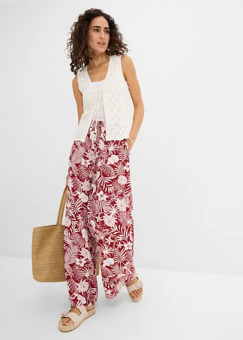 Strikkevest med hullstrikk, bonprix