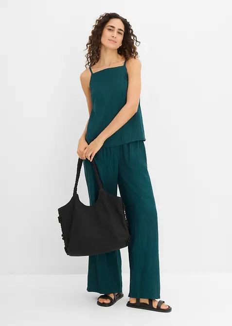 Topp med pliss&eacute; look av viskosemiks, bonprix