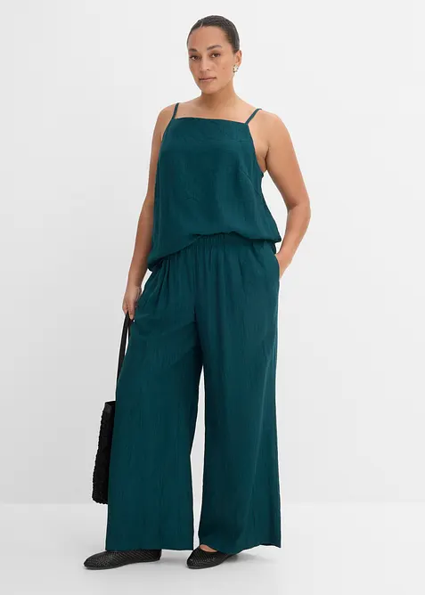 Topp med pliss&eacute; look av viskosemiks, bonprix