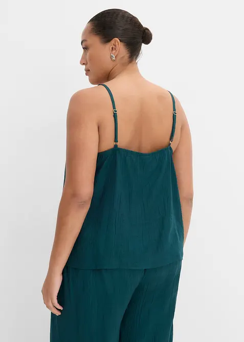 Topp med pliss&eacute; look av viskosemiks, bonprix