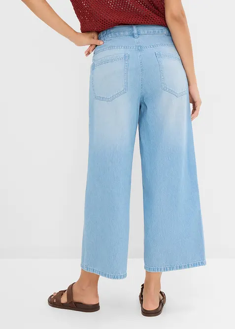 Wide Leg-jeans Mid Waist, komfortlinning, bonprix