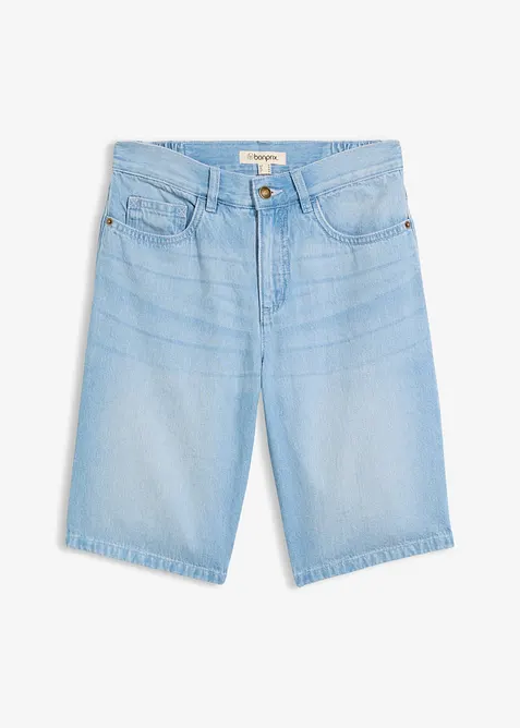 Bermudashorts i denim Mid Waist, komfortlinning, bonprix