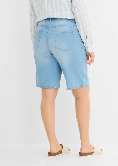 Bermudashorts i denim Mid Waist, komfortlinning, bonprix