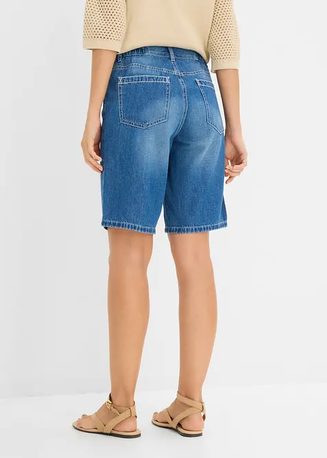 Bermudashorts i denim Mid Waist, komfortlinning, bonprix