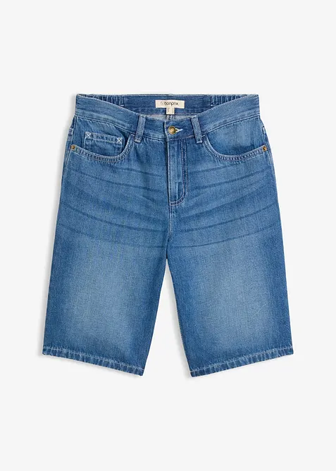 Bermudashorts i denim Mid Waist, komfortlinning, bonprix