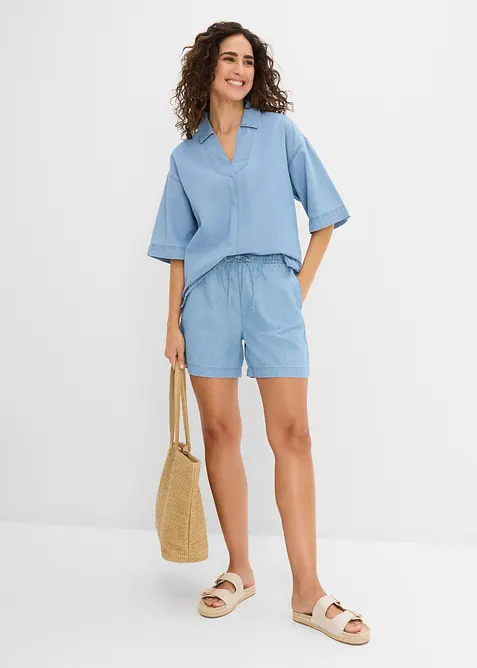 Denimshorts Mid Waist, komfortlinning, bonprix