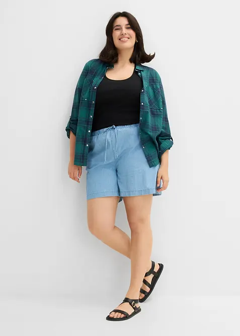 Denimshorts Mid Waist, komfortlinning, bonprix