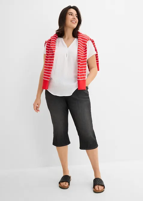 Slim Fit-caprijeans, Mid Waist, bonprix