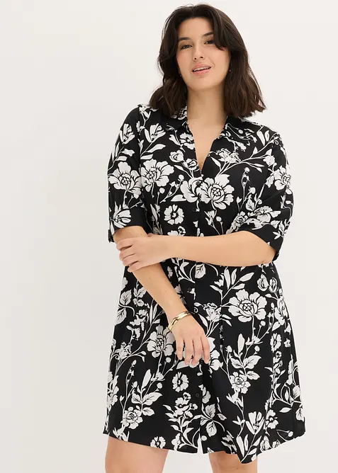 Skjortekjole i viskose med pent fall, bonprix