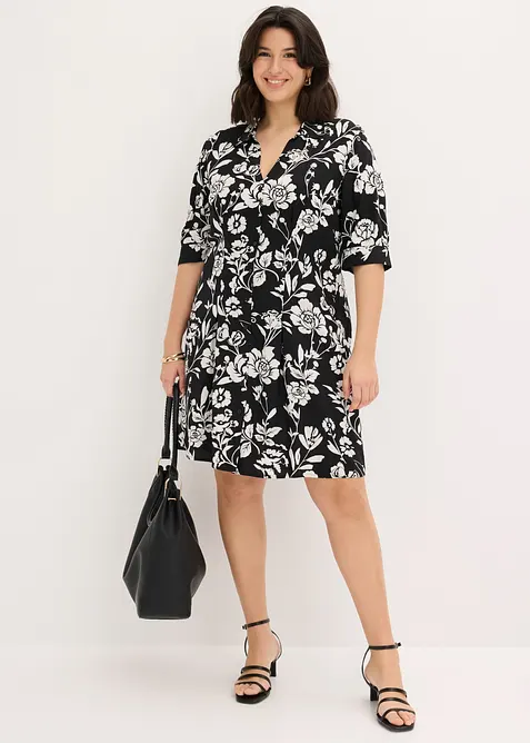 Skjortekjole i viskose med pent fall, bonprix