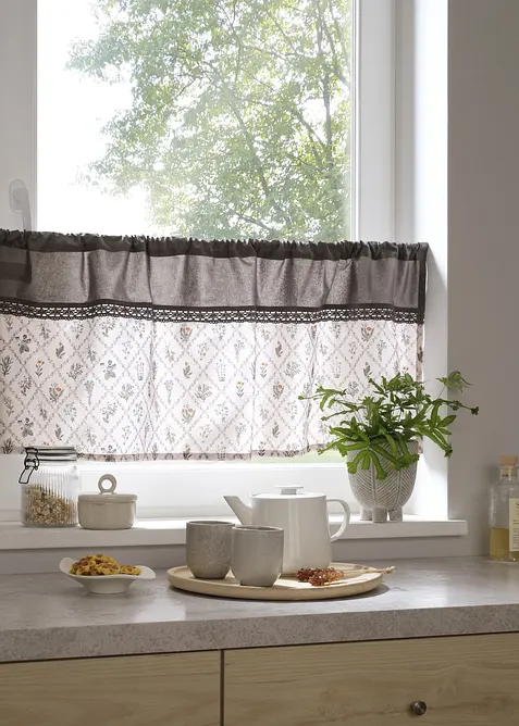 Gardinkappe i &oslash;kologisk bomull, bonprix