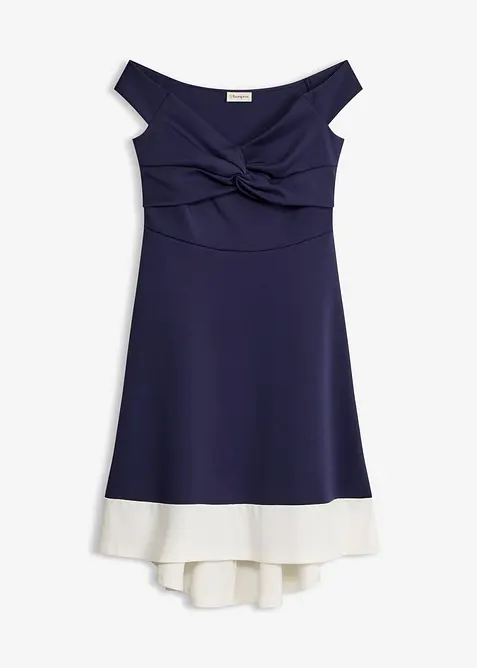 Carmen-kjole med knutedetalj, bonprix