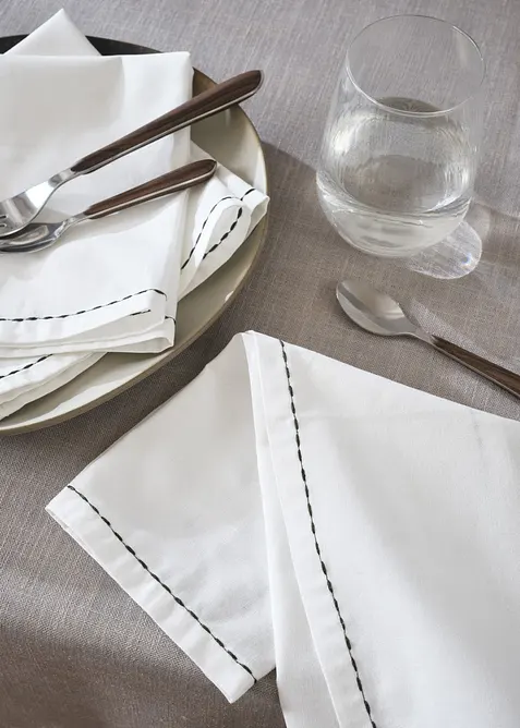 T&oslash;yservietter i &oslash;kologisk bomull med broderi (4-pack), bonprix