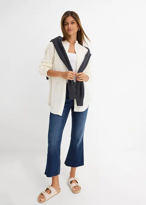 Flared jeans High Waist, cropped, bonprix